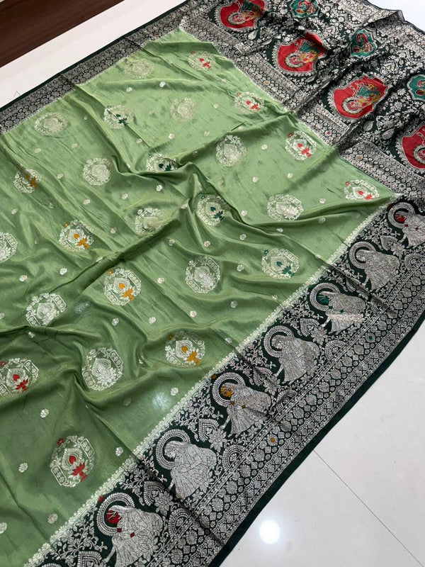 Viscose Georgette Saree with Jacquard Rich Pallu & Blouse image 3