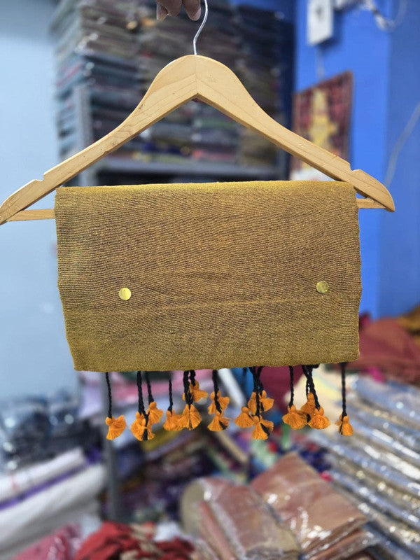 Monalisa Khadi Cotton Mirror Work Saree with Running Blouse image 3