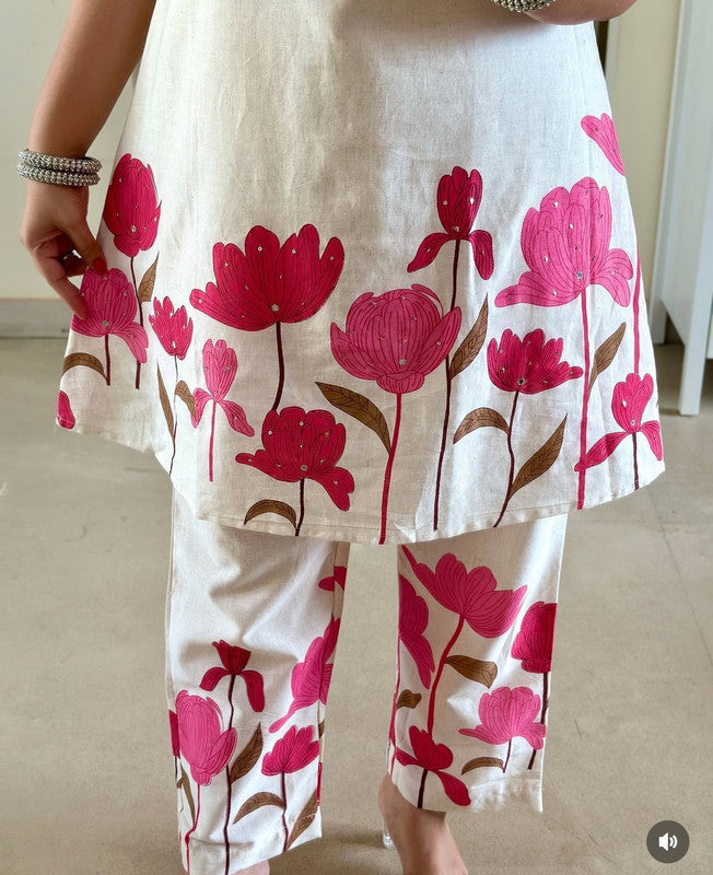 Women's Cotton Flex Cord Set with Kantha Work image 2