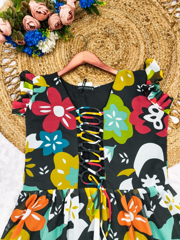 Georgette Maxi Dress - Sleeveless Floral Tiered Vacation Special image 2