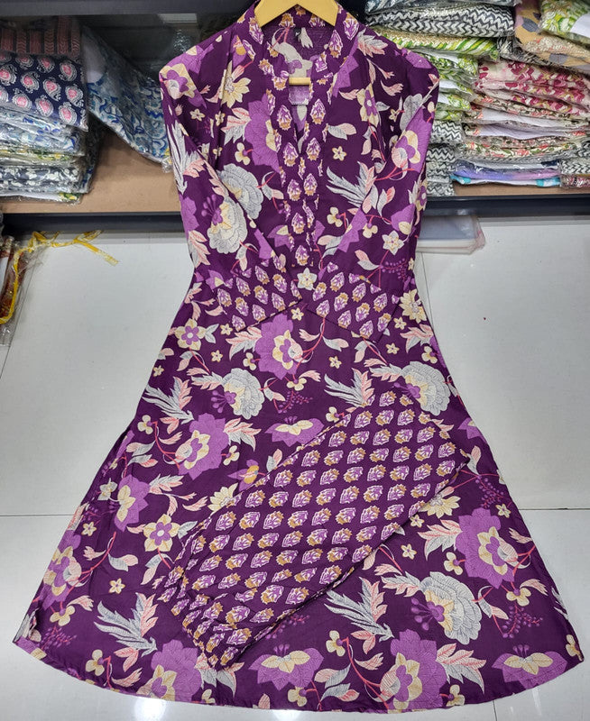 Elegant Jaipuri Printed Cotton Top Bottom Set with Floral Design image 6