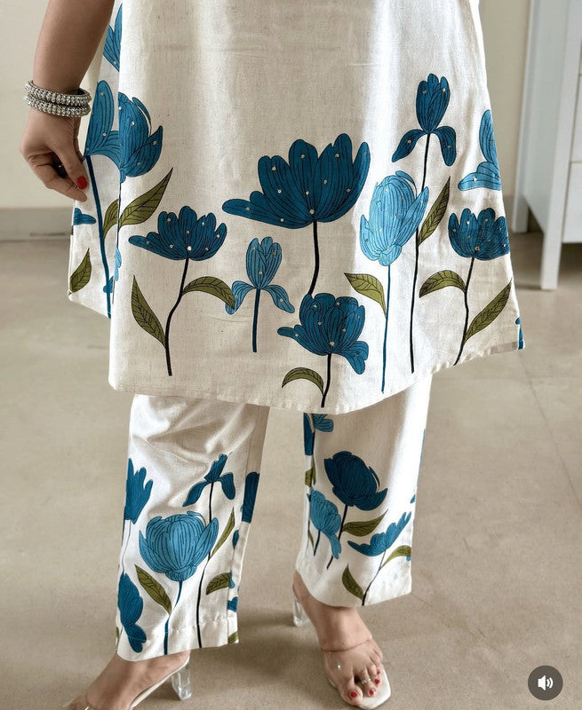 Women's Cotton Flex Cord Set with Kantha Work image 6
