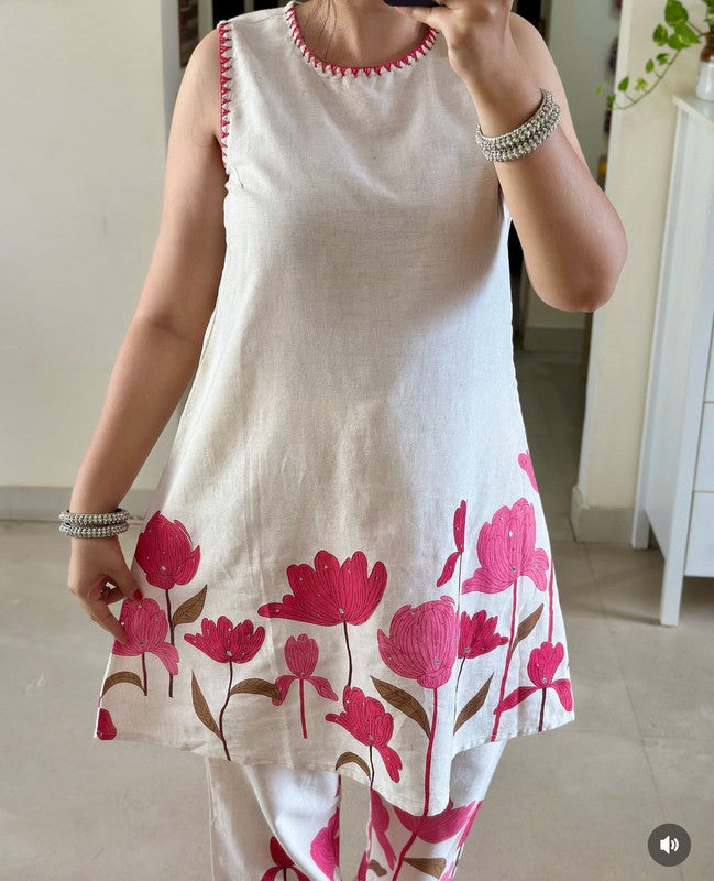 Women's Cotton Flex Cord Set with Kantha Work image 3