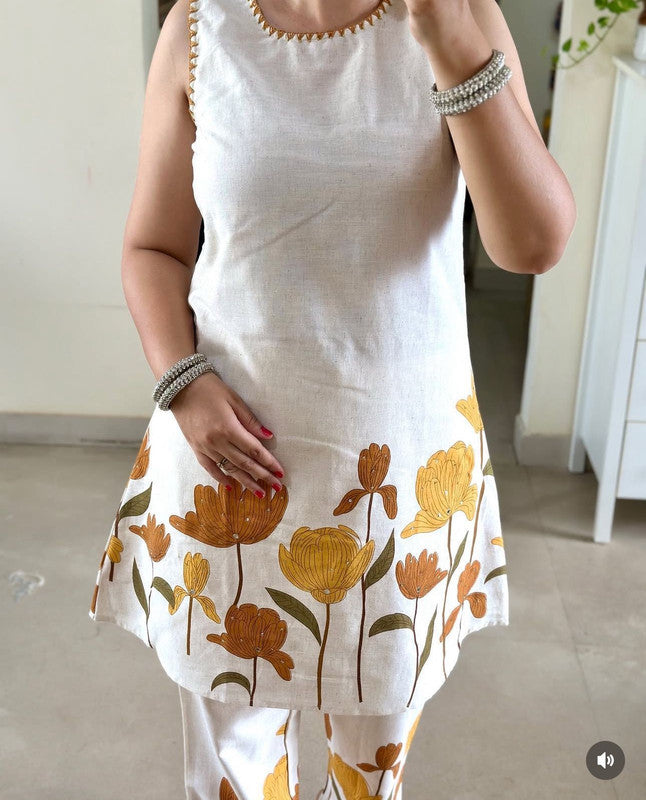 Women's Cotton Flex Cord Set with Kantha Work image 9