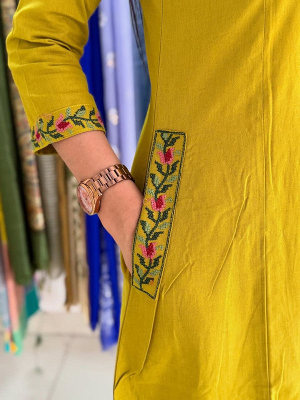 Pure Cotton Embroidered Cord Set with Pockets image 11