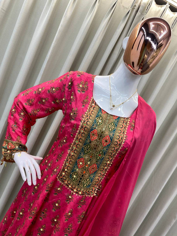 Georgette Gown with Sequence Embroidery Dupatta - 2 Piece Set image 6