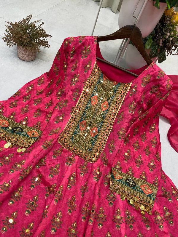 Georgette Gown with Sequence Embroidery Dupatta - 2 Piece Set image 7