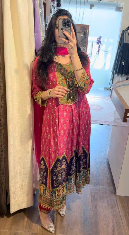 Georgette Gown with Sequence Embroidery Dupatta - 2 Piece Set image 8