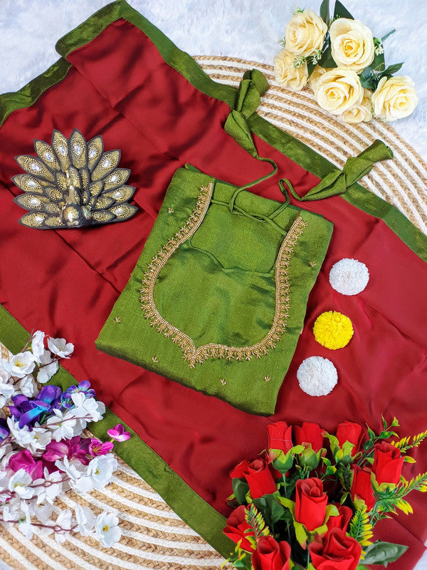 Designer Hand Work Anarkali Gown with Rangoli Silk Dupatta image 4